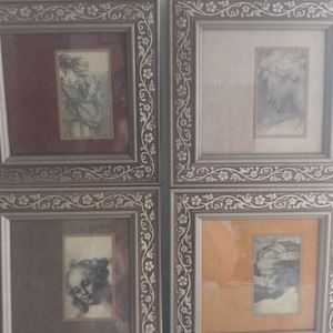 Set of 4 frames/artwork reproductions